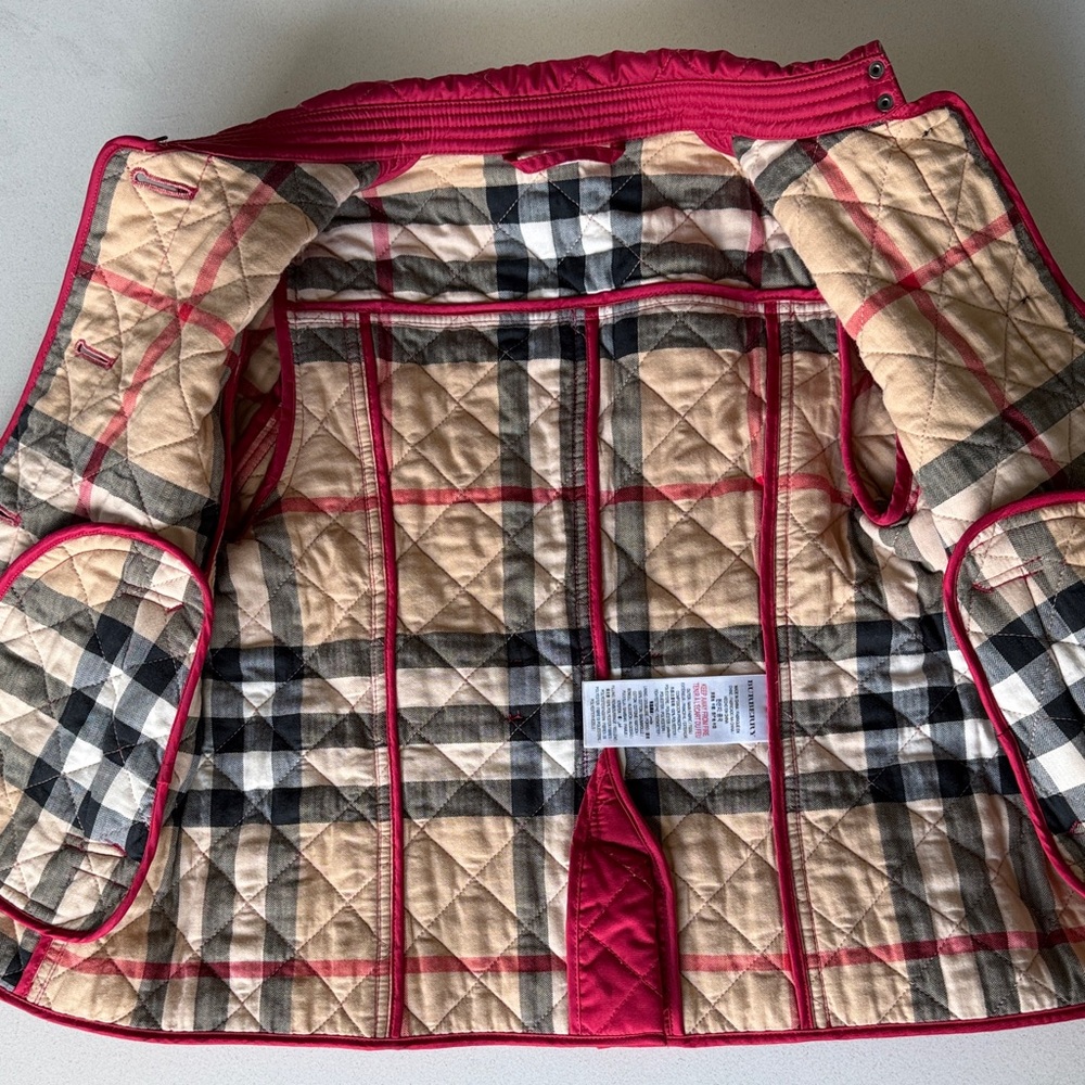 Burberry Kids Quilted Jacket - Vibrant Red - Picture 7 of 16